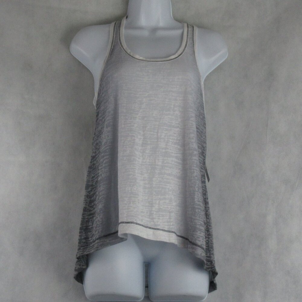 Ideology Women's Stretch Racerback Burnout Tank Top, Gray Multi Ombre, XS